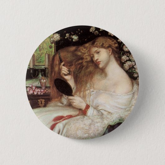 Lady Lilith von Rossetti, Vintage viktorianisches Button (Vorderseite)