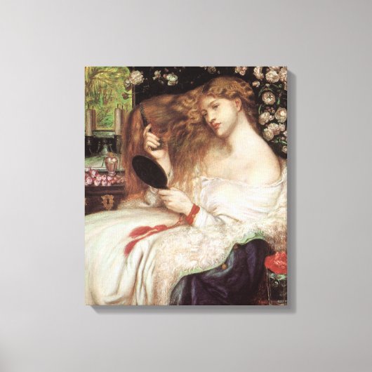 Lady Lilith von Rossetti, Vintager Viktorianischer Leinwanddruck (Vorderseite)