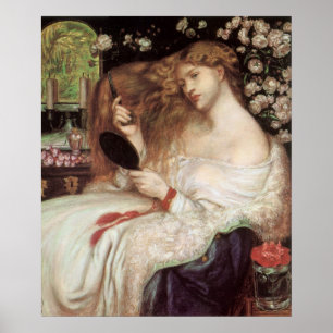 Lady Lilith von Rossetti, Vintager Viktorianischer Poster