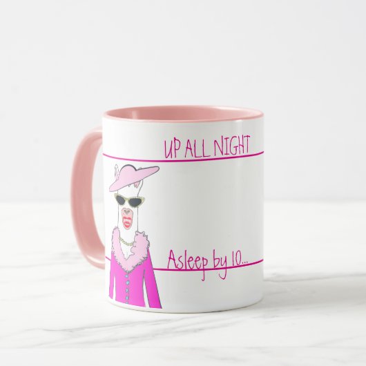 Lady Llama Moderation Tasse (Vorderseite Links)