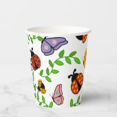 Lady Lovebug und Butterflies Party Pappbecher (Vorderseite)