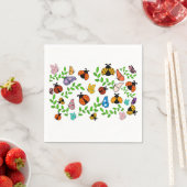 Lady Lovebug und Butterflies Party Serviette (Beispiel)