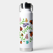 Lady Lovebug und Schmetterlinge Wasserflasche Trinkflasche (Vorderseite)