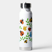 Lady Lovebug und Schmetterlinge Wasserflasche Trinkflasche (Links)