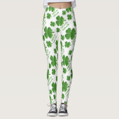 Lady Luck Clover St. Patrick's Day Leggings (Vorderseite)