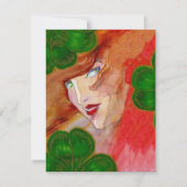 LADY LUCK IN CLOVER ST. PATRICK'S DAY PARTY INVITE EINLADUNG (Vorderseite)