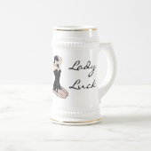 Lady Luck Poker Stein Bierglas (VorderseiteRechts)