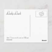 Lady Luck Postkarte (Rückseite)