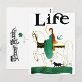 "LADY LUCK" REITPFERD POSTKARTE (Vorne/Hinten)