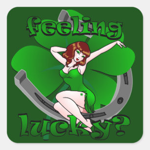Lady Luck Stickers Lucky Charm Button-up Sticker