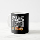 Lady Lunch Lady Stundenpreis Lunch Lady Kaffeetasse (Vorderseite Links)