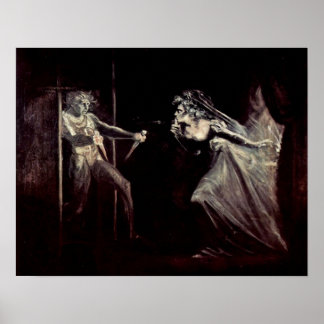 Lady Macbeth erhält von Henry Fuseli Dolch Poster