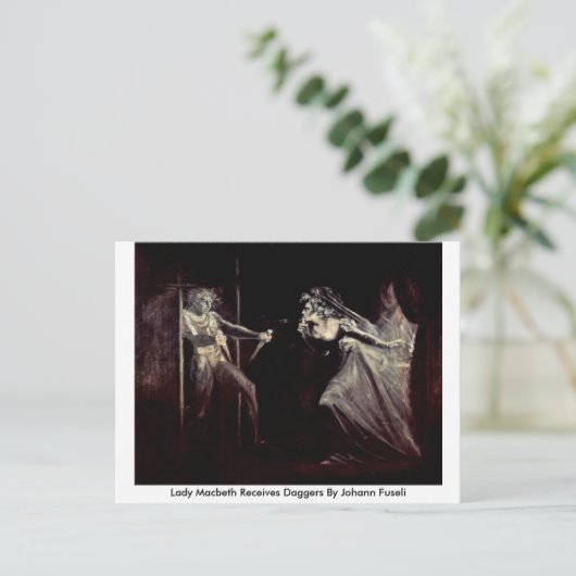 Lady Macbeth erhält von Johann Fuseli Daggers Postkarte (Stehend Vorderseite)