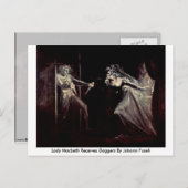 Lady Macbeth erhält von Johann Fuseli Daggers Postkarte (Vorne/Hinten)
