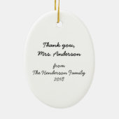 Lady Mail Carrier Vielen Dank Ornament (Hinten)