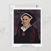 Lady Margaret Hinterns von Hans Holbein Postkarte (Vorne/Hinten)