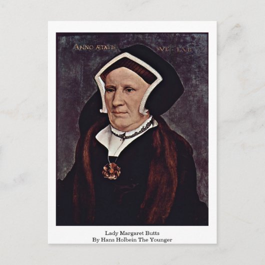 Lady Margaret Hinterns von Hans Holbein Postkarte (Vorderseite)