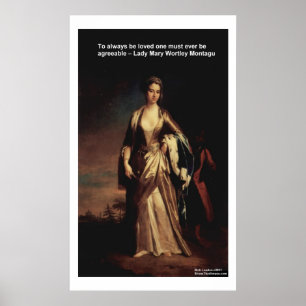 Lady Mary Montagu Quote Liebe ist akzeptable Plaka Poster