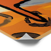 Lady Matisse mit Dackel Poster (Ecke)