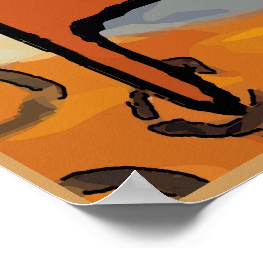 Lady Matisse mit Dackel Poster (Ecke)