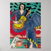 Lady Matisse mit Guitar & Coffee Cup Poster (Vorne)