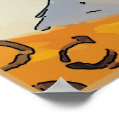 Lady Matisse mit Orange Coffee Cup Poster (Ecke)