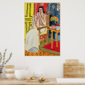 Lady Matisse mit Orange Coffee Cup Poster (Küche)
