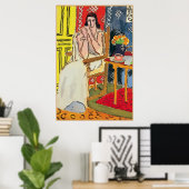 Lady Matisse mit Orange Coffee Cup Poster (Heimbüro)
