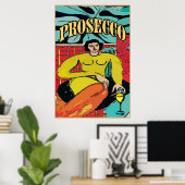 Lady Matisse with Prosecco Wine Poster (Heimbüro)