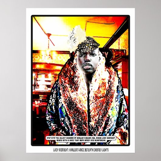 Lady Midnight: Harlem's Voice Beneath Dabney Light Poster (Vorne)