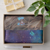 LADY MIT BLAUE BUTERRFLY Schönheit in der Natur Seidenpapier (Geschenk)