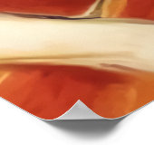 Lady mit blauem Kleid und sonnigen Ohren | Art der Poster (Ecke)