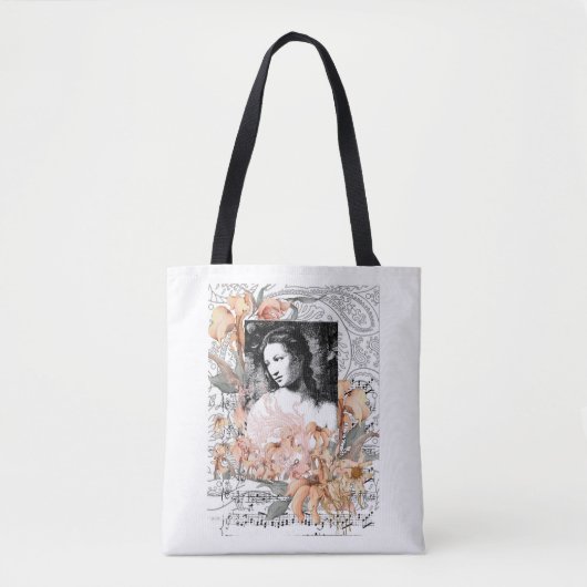 Lady mit Blume Tasche (Vorderseite)