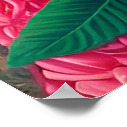 Lady mit Blumenjacke und Anzug Poster (Ecke)