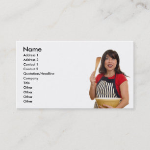 Lady mit Bowl Business Cards Visitenkarte
