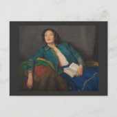 Lady mit Buch Postkarte (Vorderseite)