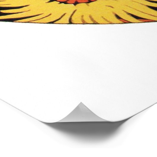 Lady mit Chrysanthemum-Blume Poster (Ecke)