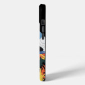 Lady mit Chrysanthemum-Blume, schwarz Case-Mate iPhone Hülle (Rückseite / Links)