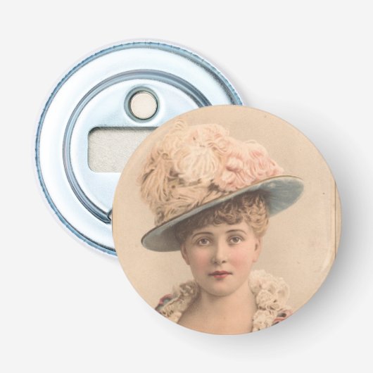 Lady mit dem Feather Hat Flaschenöffner (Vorderseite)