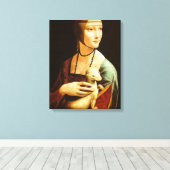 Lady mit einem Ermine,leonardo da Vinci Leinwanddruck (Insitu (Holzboden))