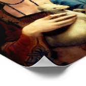 Lady mit einem Ermine von Leonardo Da Vinci Poster (Ecke)