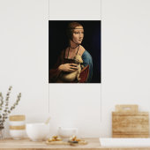 Lady mit einem Ermine von Leonardo da Vinci Poster (Küche)