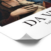 Lady mit einem Ermine von Leonardo Da Vinci Poster (Ecke)