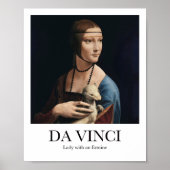 Lady mit einem Ermine von Leonardo Da Vinci Poster (Vorne)