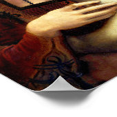 Lady mit einem Ermine von Leonardo Da Vinci Poster (Ecke)