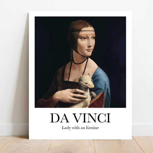 Lady mit einem Ermine von Leonardo Da Vinci Poster