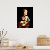 Lady mit einem Ermine von Leonardo Da Vinci Poster (Küche)
