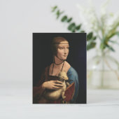 Lady mit einem Ermine von Leonardo da Vinci Postkarte (Stehend Vorderseite)