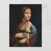 Lady mit einem Ermine von Leonardo da Vinci Postkarte (Vorderseite)