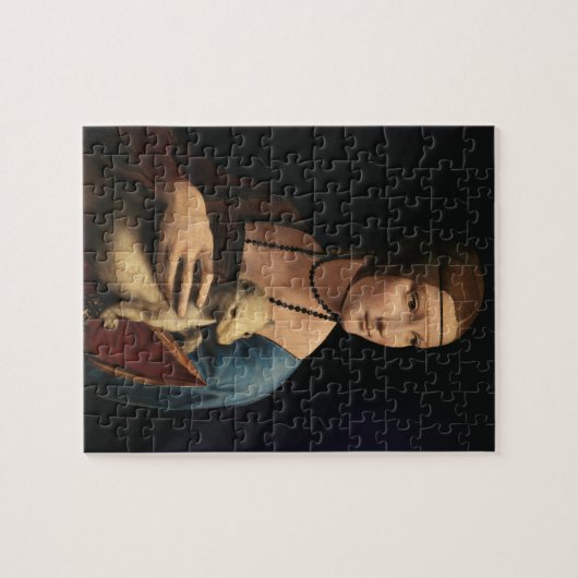 Lady mit einem Ermine von Leonardo da Vinci Puzzle (Horizontal)
